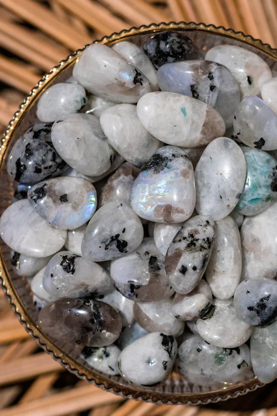 Tumbled Rainbow Moonstone