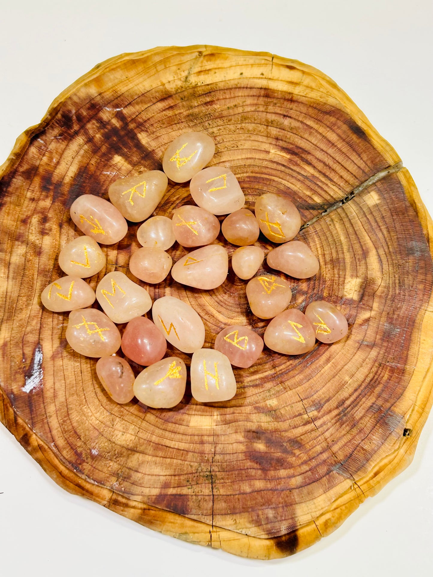 Rose Quartz Rune Stone Set