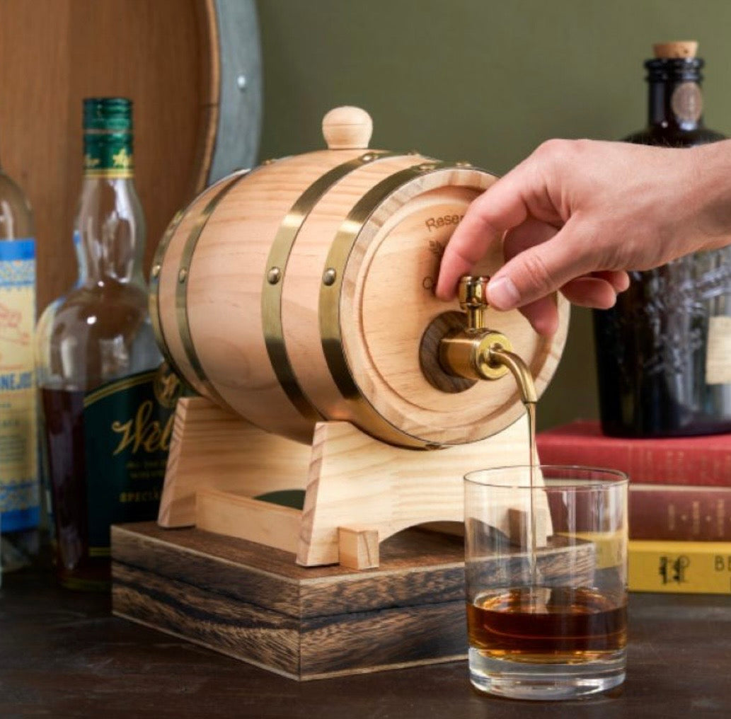 Whiskey Barrel Drink Dispenser