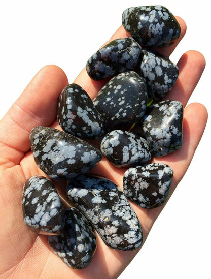 Tumbled Snowflake Obsidian