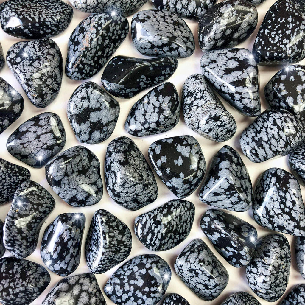 Tumbled Snowflake Obsidian