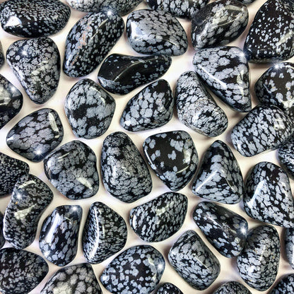 Tumbled Snowflake Obsidian