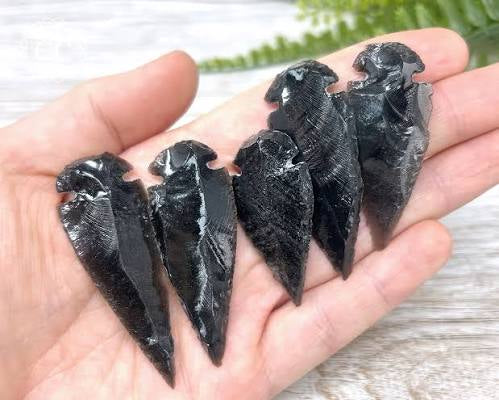Black Obsidian Arrowhead Replica Magnet