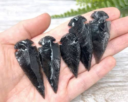 Black Obsidian Arrowhead Replica Magnet
