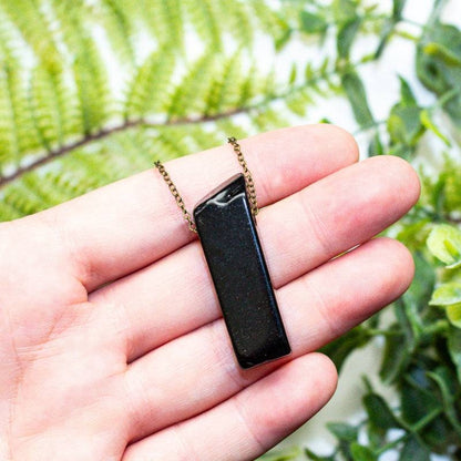 Black Agate Root Chakra Gemstone Necklace