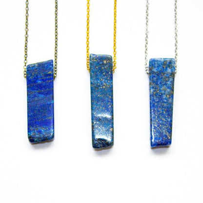 Lapis Lazuli Crystal Pendant Necklace Third Eye Chakra