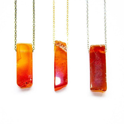 Carnelian Crystal Pendant Necklace Sacral Chakra