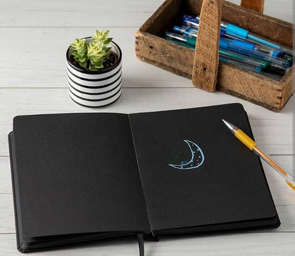 Hardcover Black Journal With Black Pages